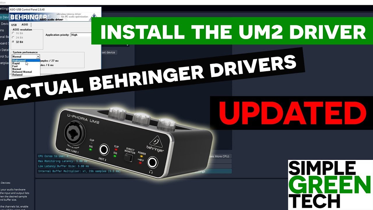 behringer uphoria driver um2